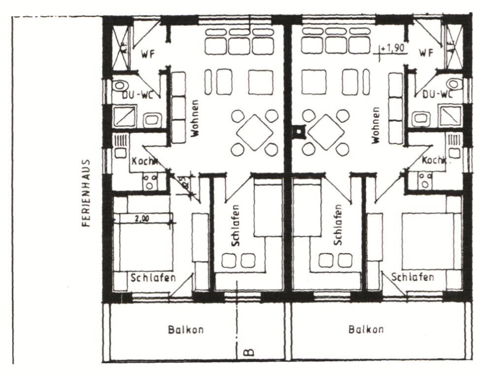 Grundriss der Ferienwohnung am Ponyhof Ludwig 